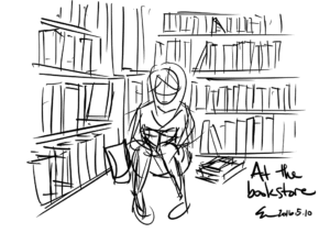 Girl in Bookstore